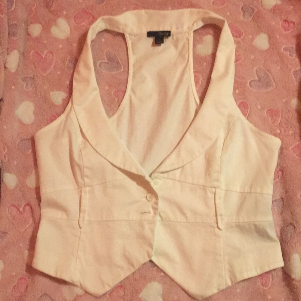 Star City White Vest y2k